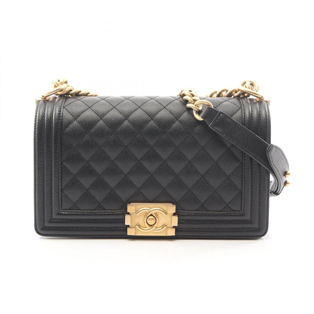 Chanel Boy Shoulder Bag/Handbag, Caviar Leather (Grained Calfskin), Women's, ...